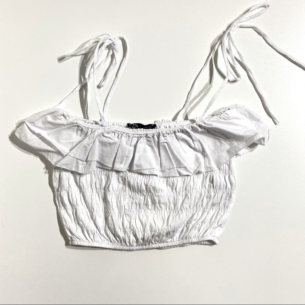 Zara Crop top white Size M